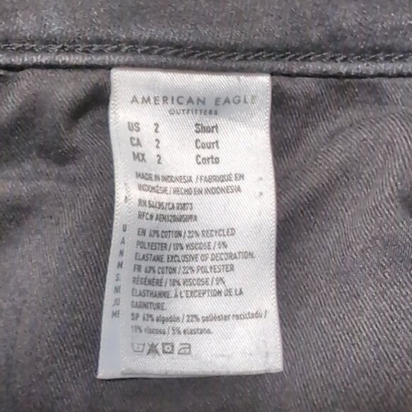 3/$20 American Eagle High Rise Jeggings Black Skinny Jeans Denim Size 2 Short - Picture 12 of 13